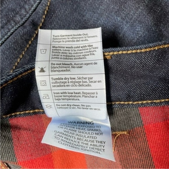 CARHARTT Tall 32” Inseam, 10” High Waist Flannel♨️ Lined Jeans - Picture 8 of 16